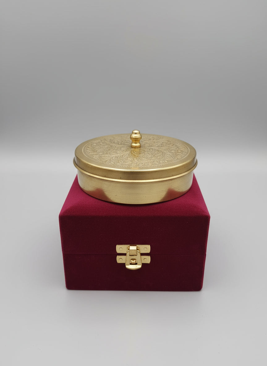brass spice box 6" small size for kitchen/ gift item